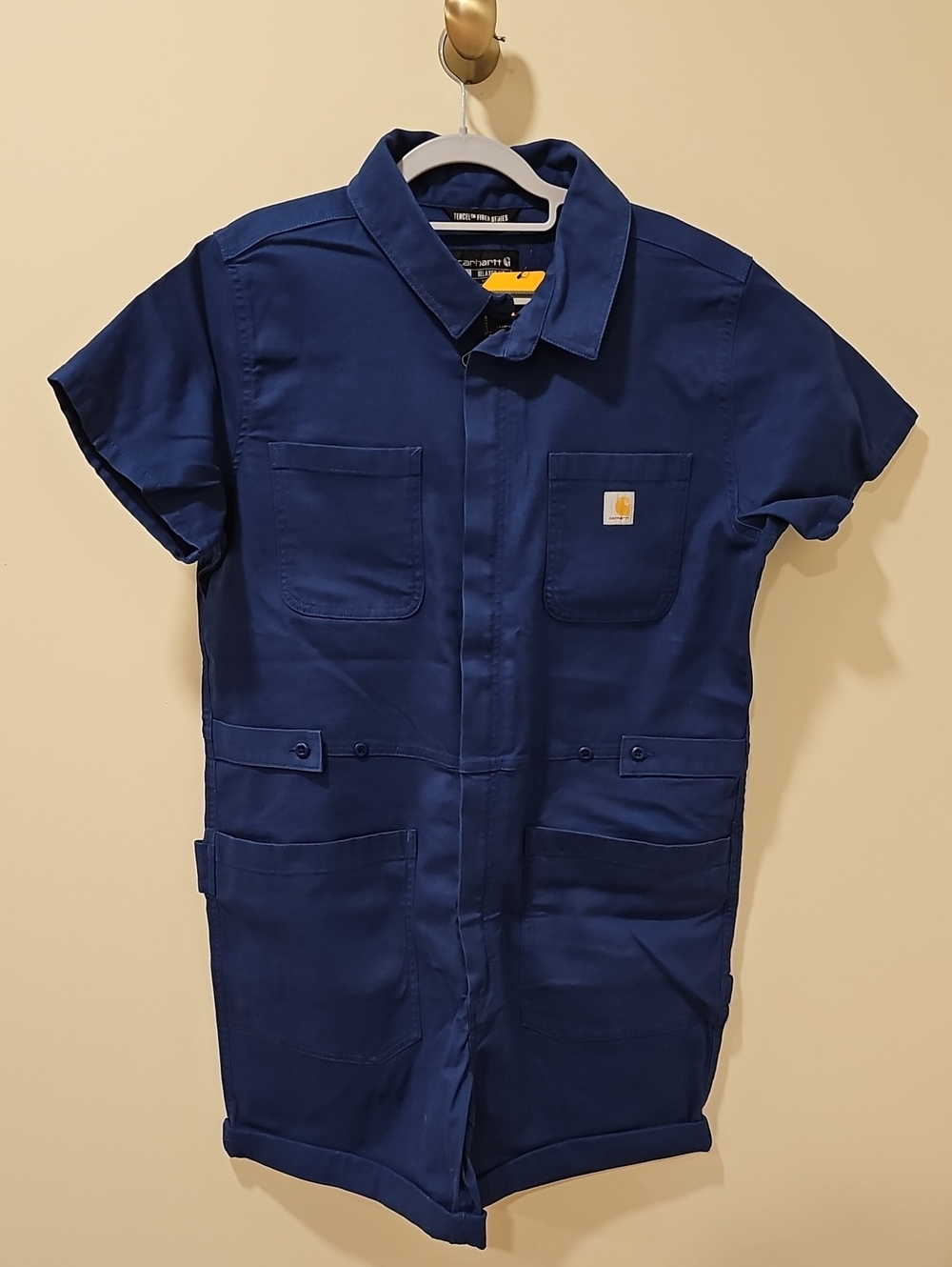 Carhartt Navy Short Sleeve Utility Romper; NWT; Large